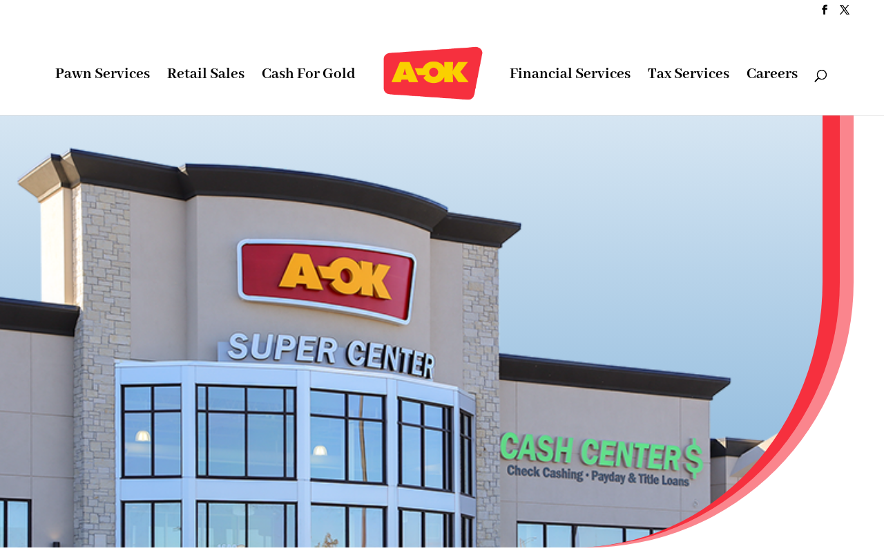 A-ok Pawn Cash & Retail website preview