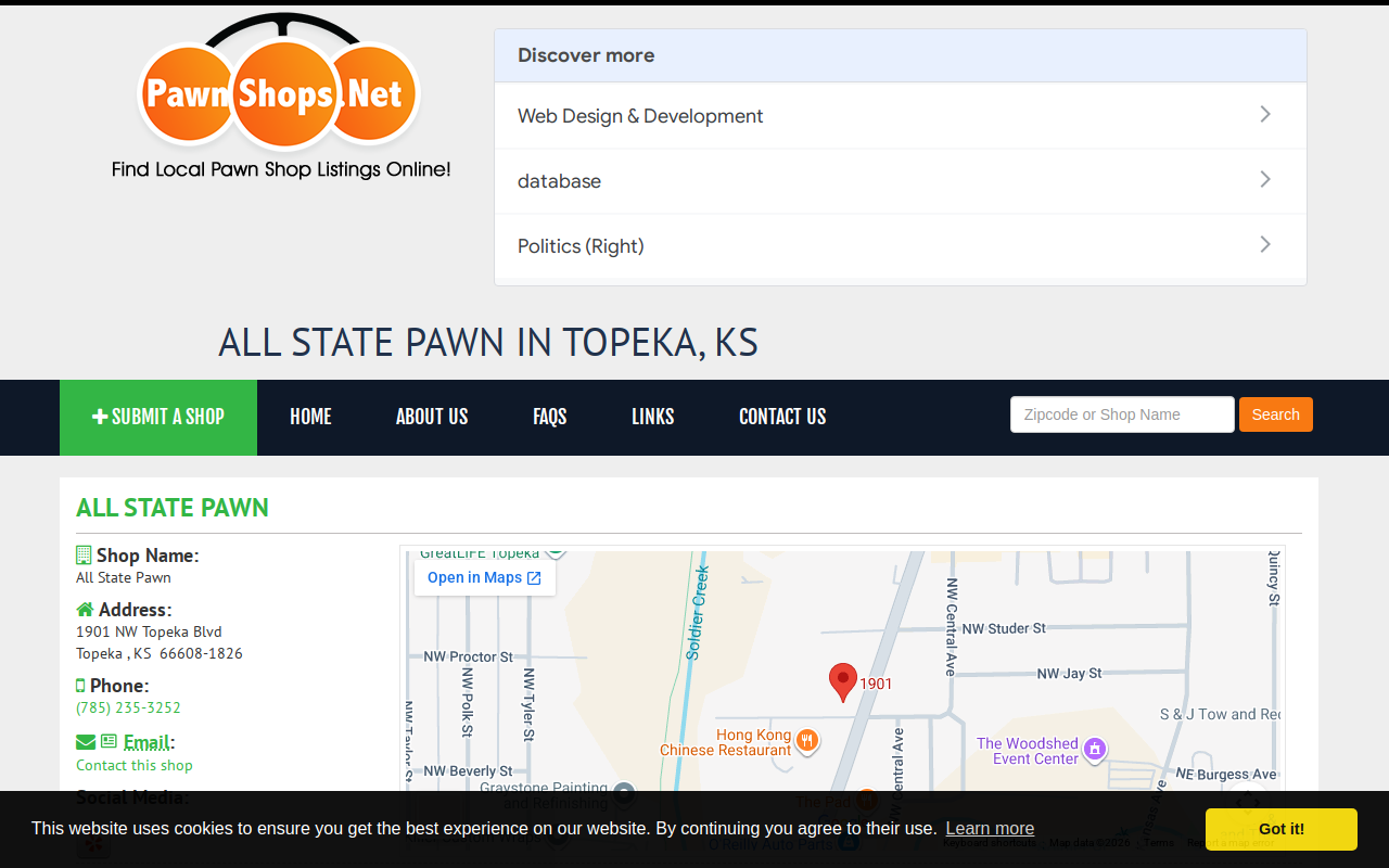 All State Pawn website preview