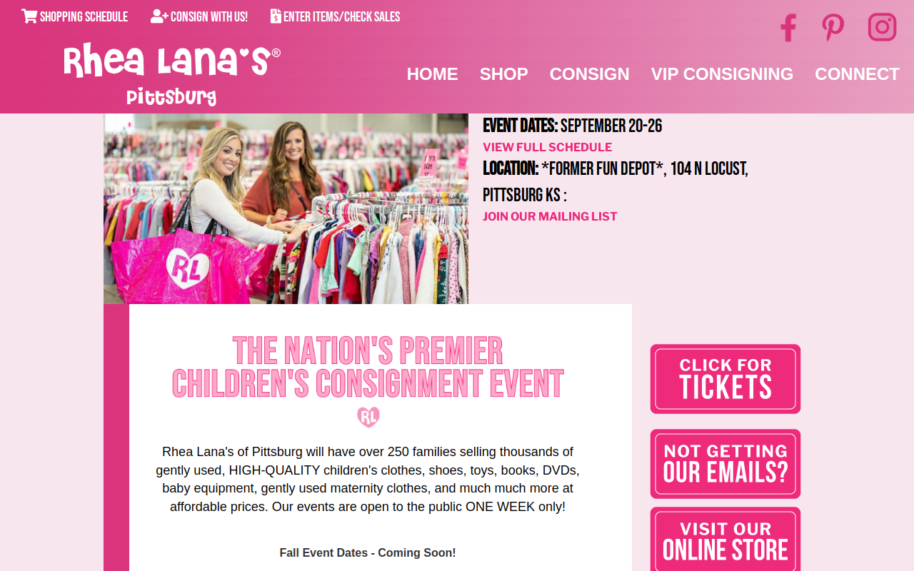 Rhea Lana's website preview