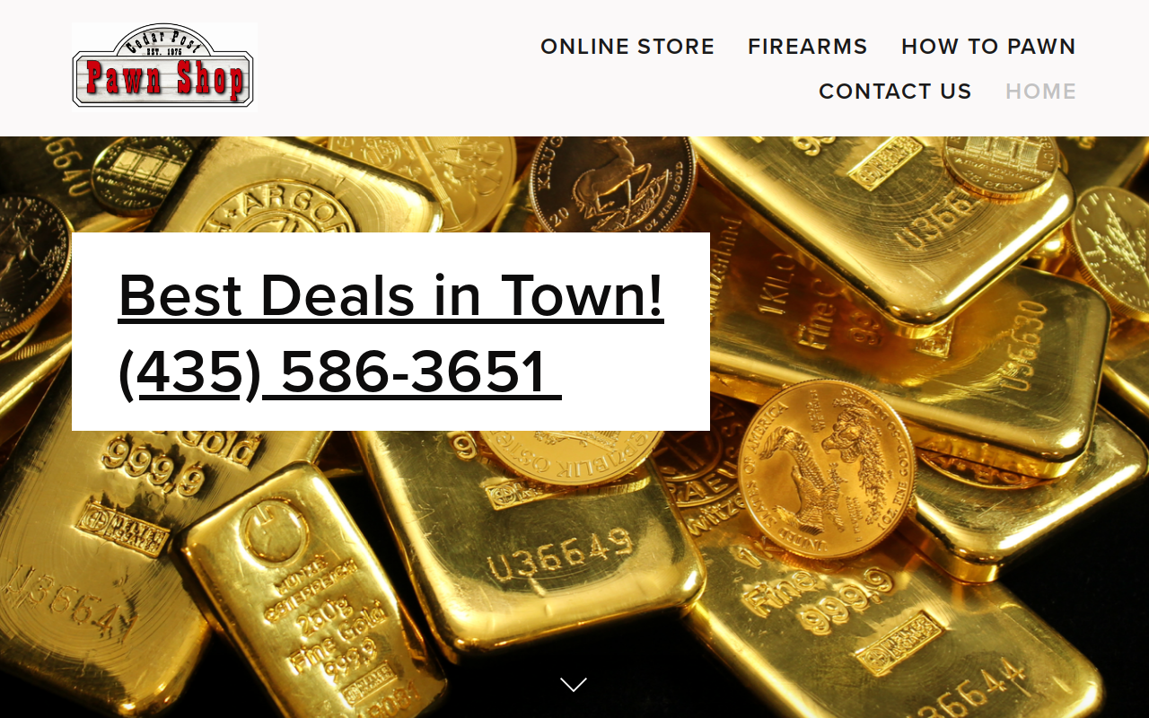 Cedar Post Pawn Shop website preview