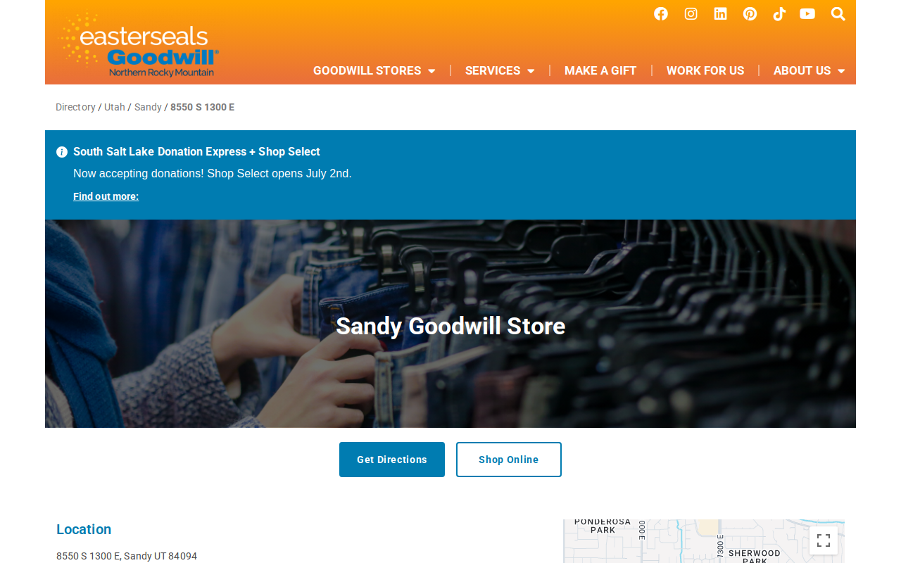 Goodwill Store website preview