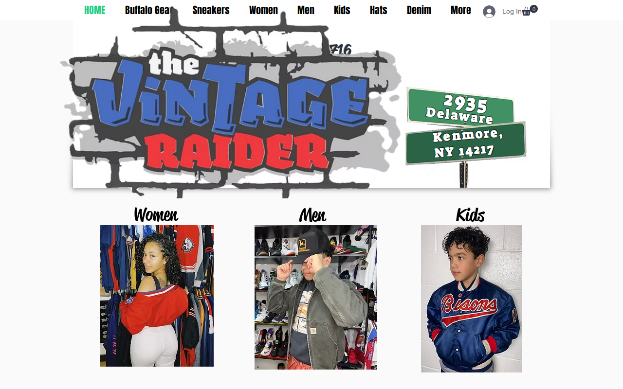 The Vintage Raider 716 website preview