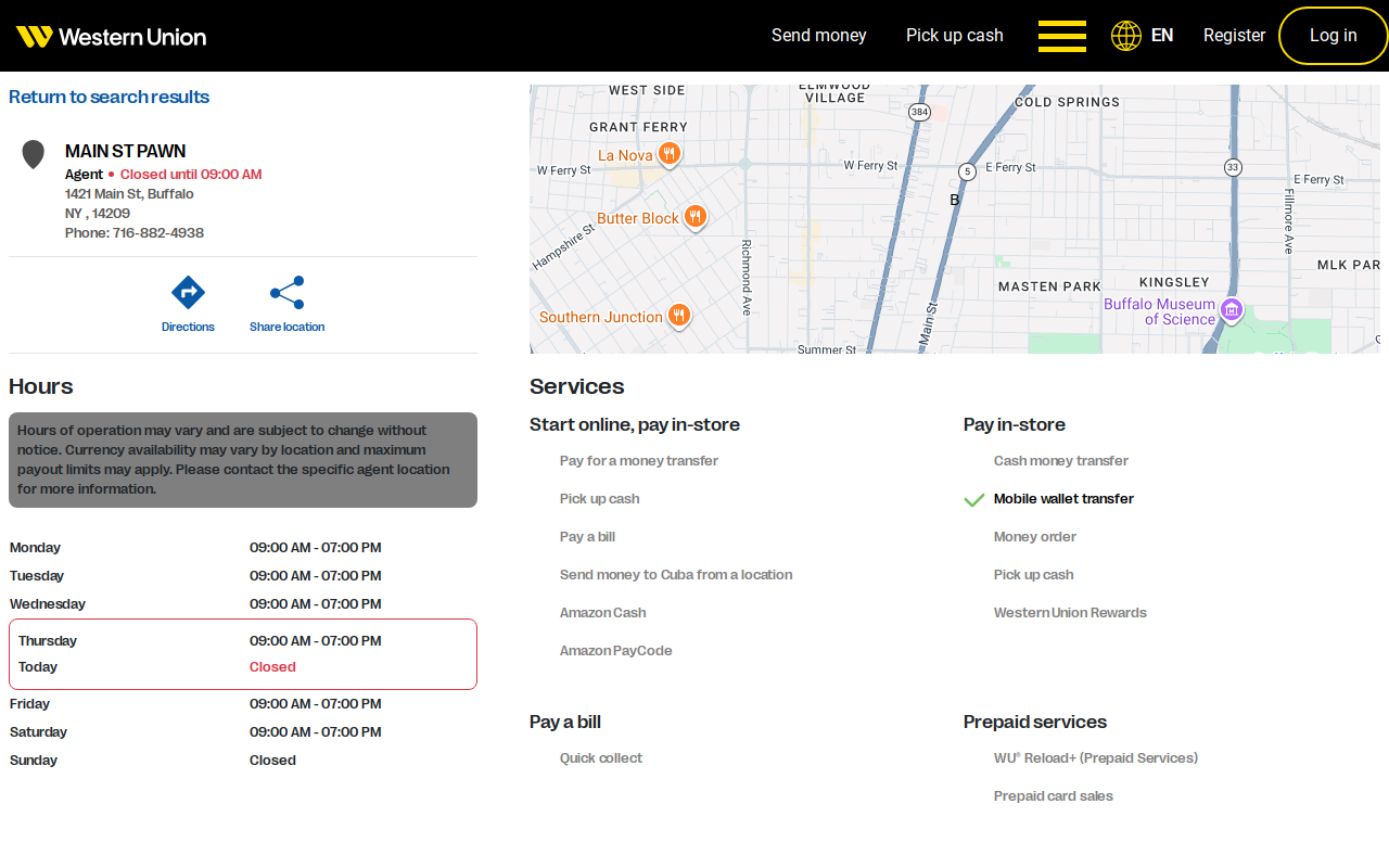 Main St. Pawn Broker website preview