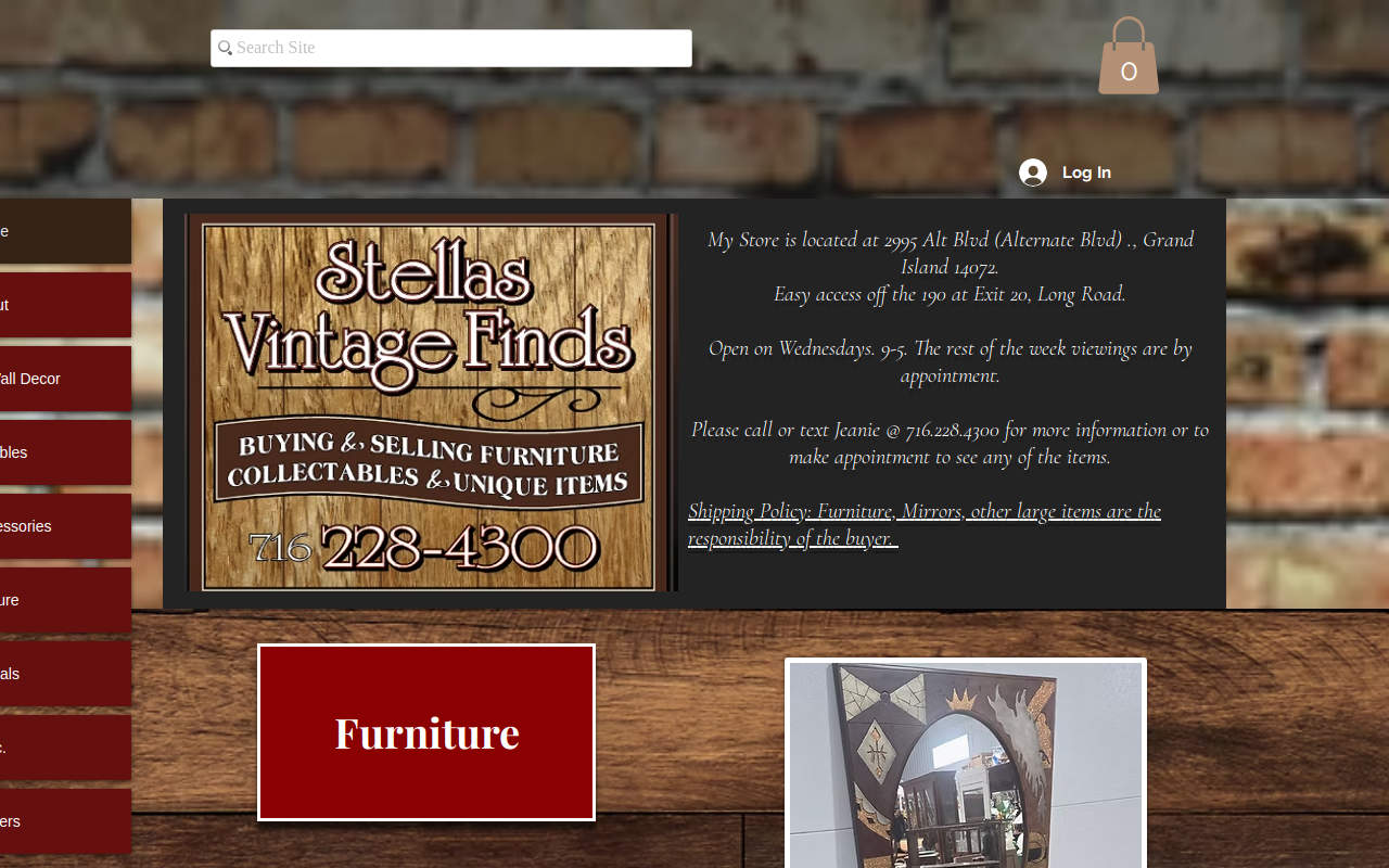 Stella's Vintage Finds website preview