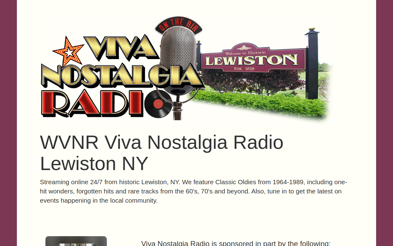 Viva Nostalgia website preview