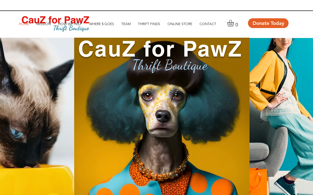 Cauz for Pawz website preview