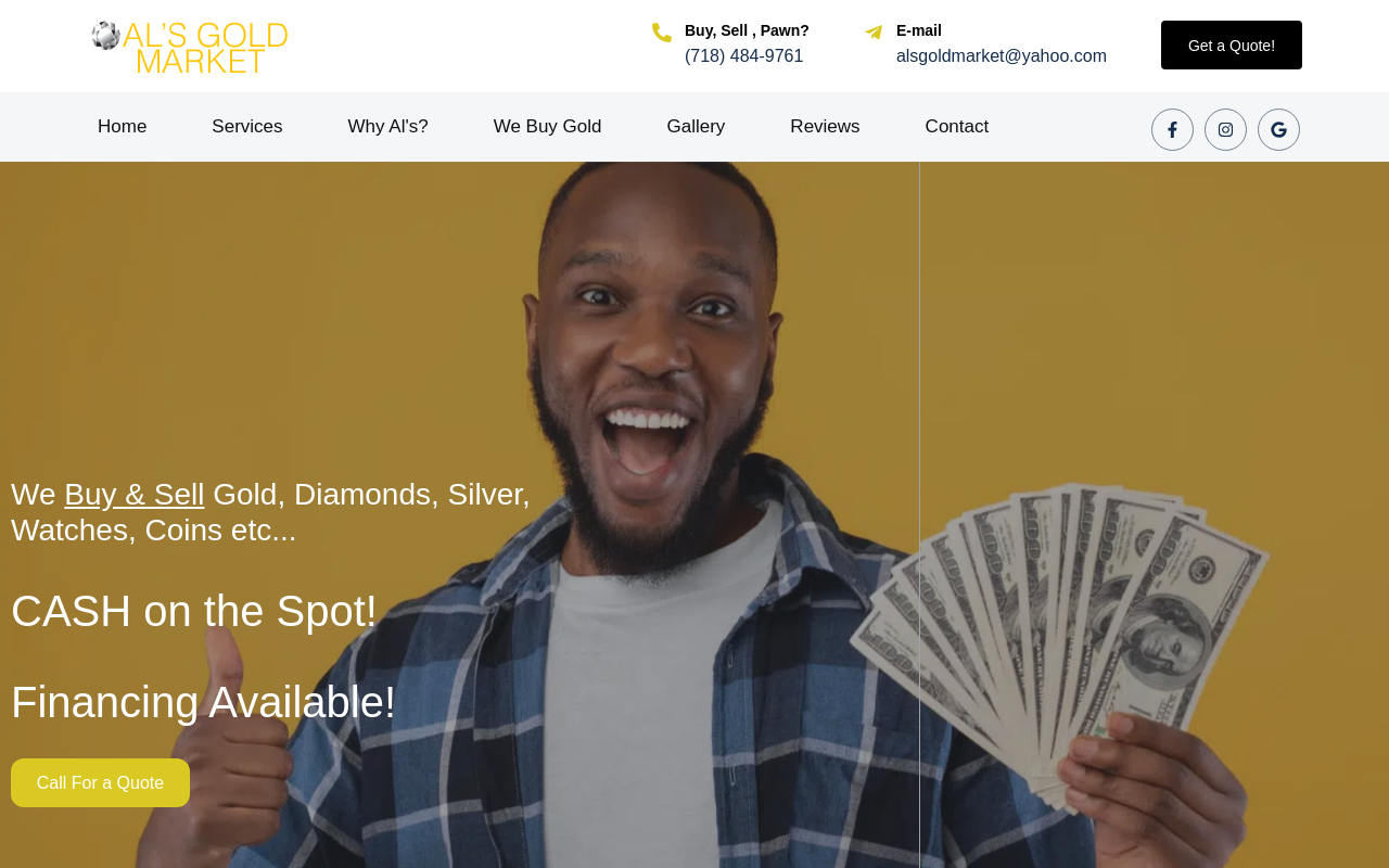Al's Gold Market website preview