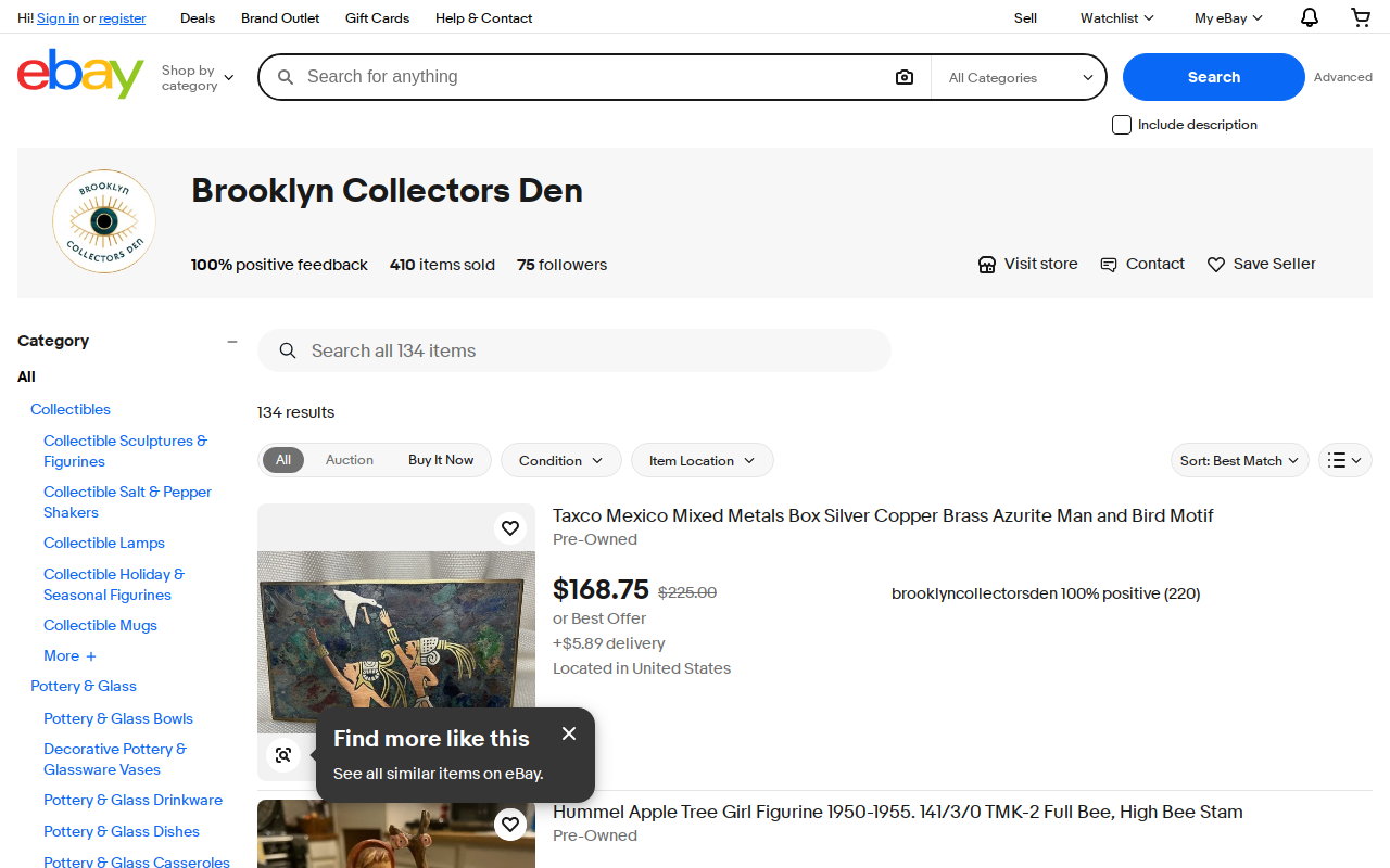 Brooklyn Collectors Den website preview
