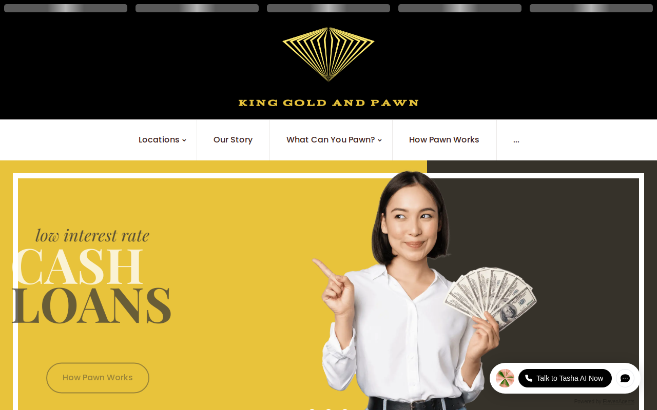 King Gold and Pawn website preview