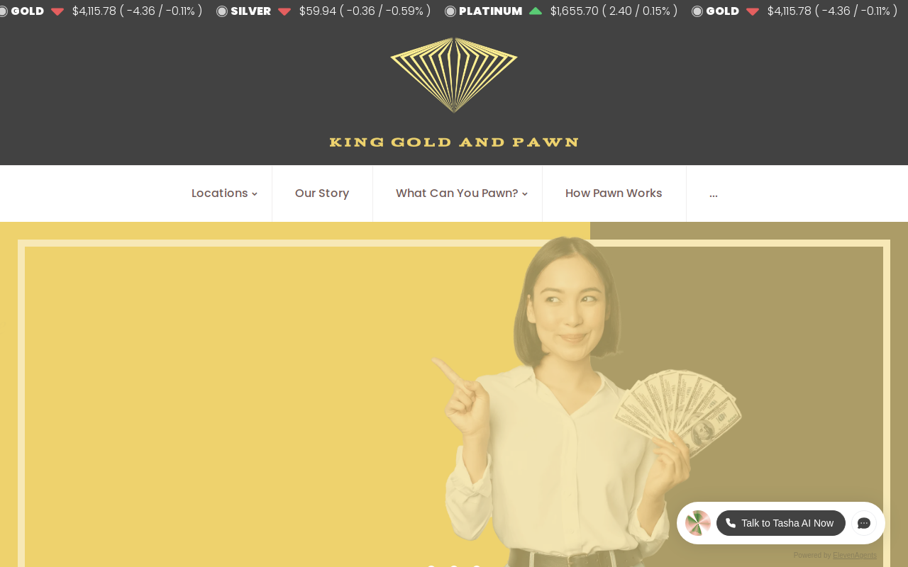 King Gold and Pawn 2 website preview