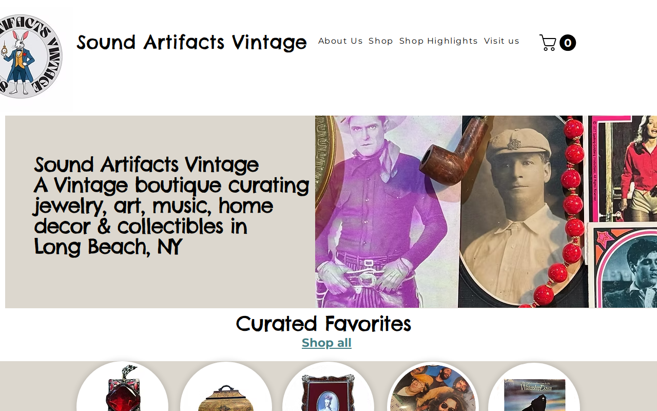 Sound Artifacts Vintage website preview
