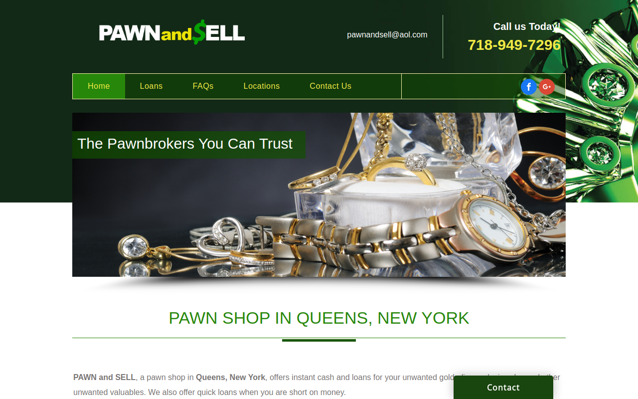 Pawn Brokers website preview
