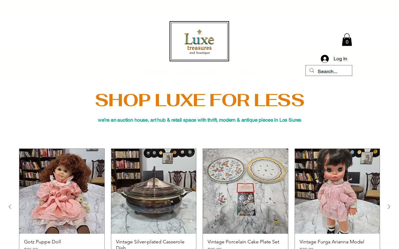 Luxe Treasures and Boutique website preview