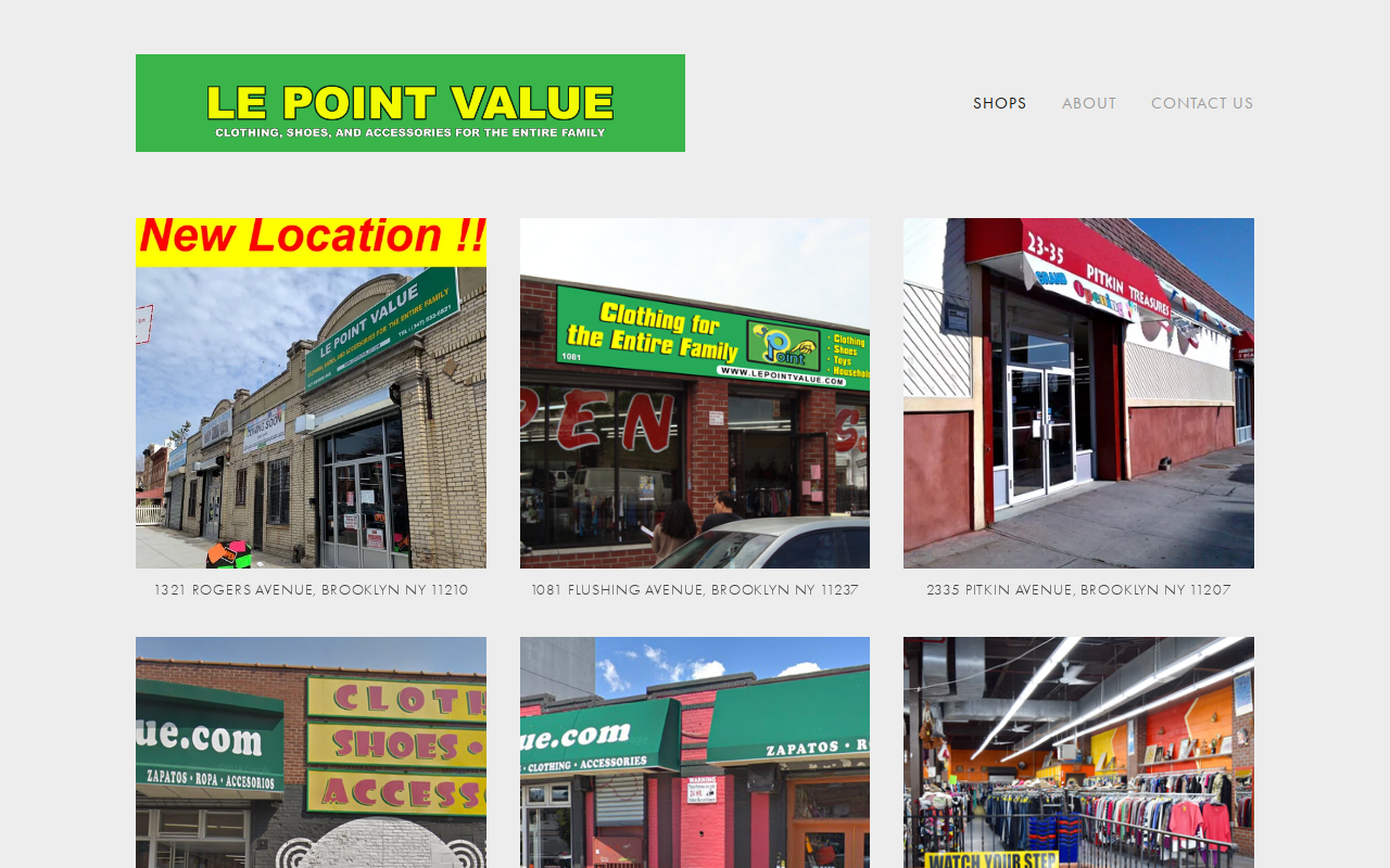Le Point Value Thrift website preview