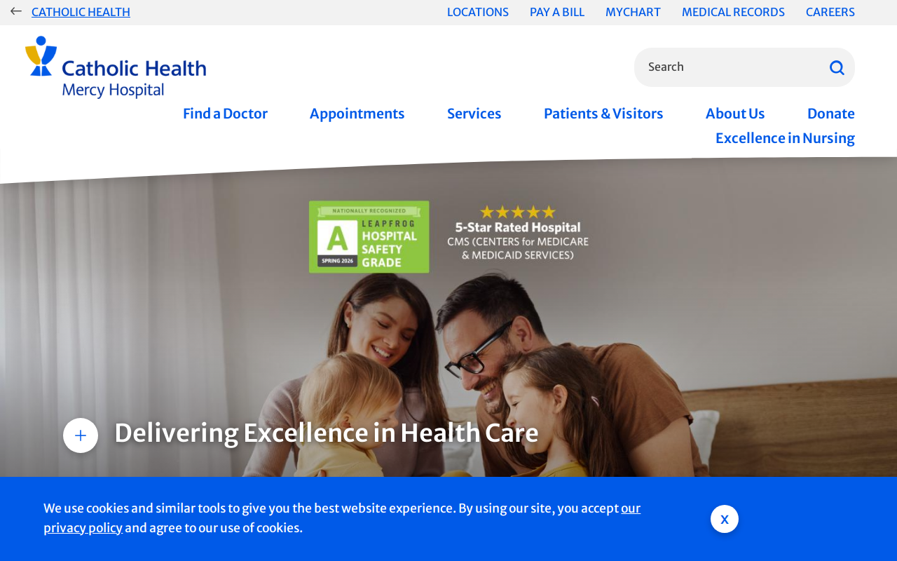 Mercy Medical Center website preview