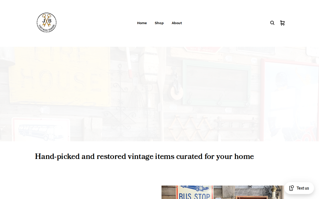 JB Vintage CO. website preview
