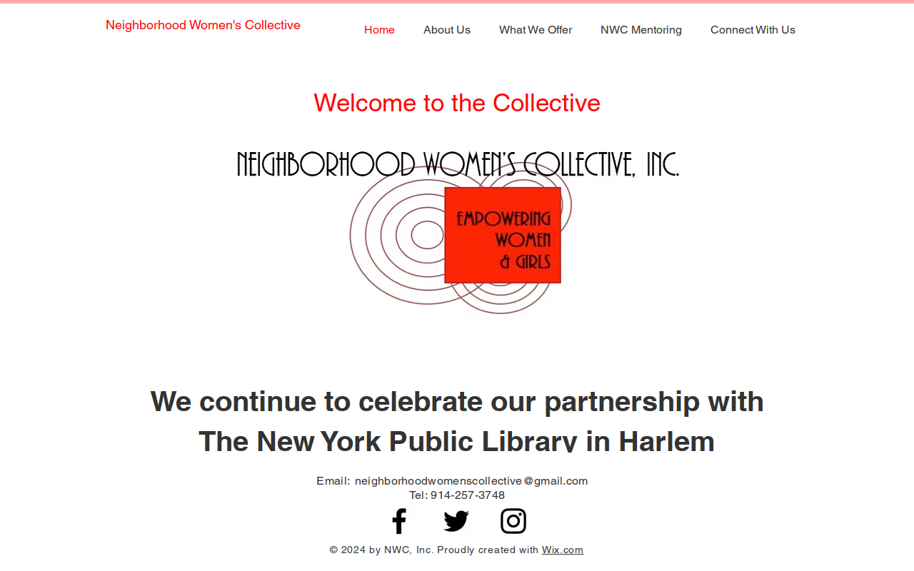 Neighborhood Women's Collective website preview
