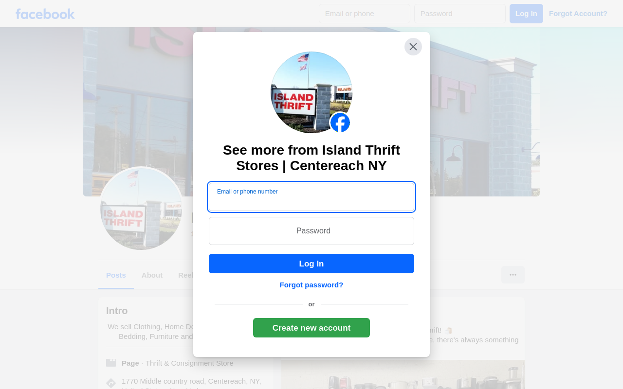 Island Thrift website preview