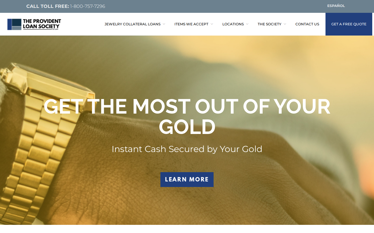 The Provident Loan Society (fordham) website preview