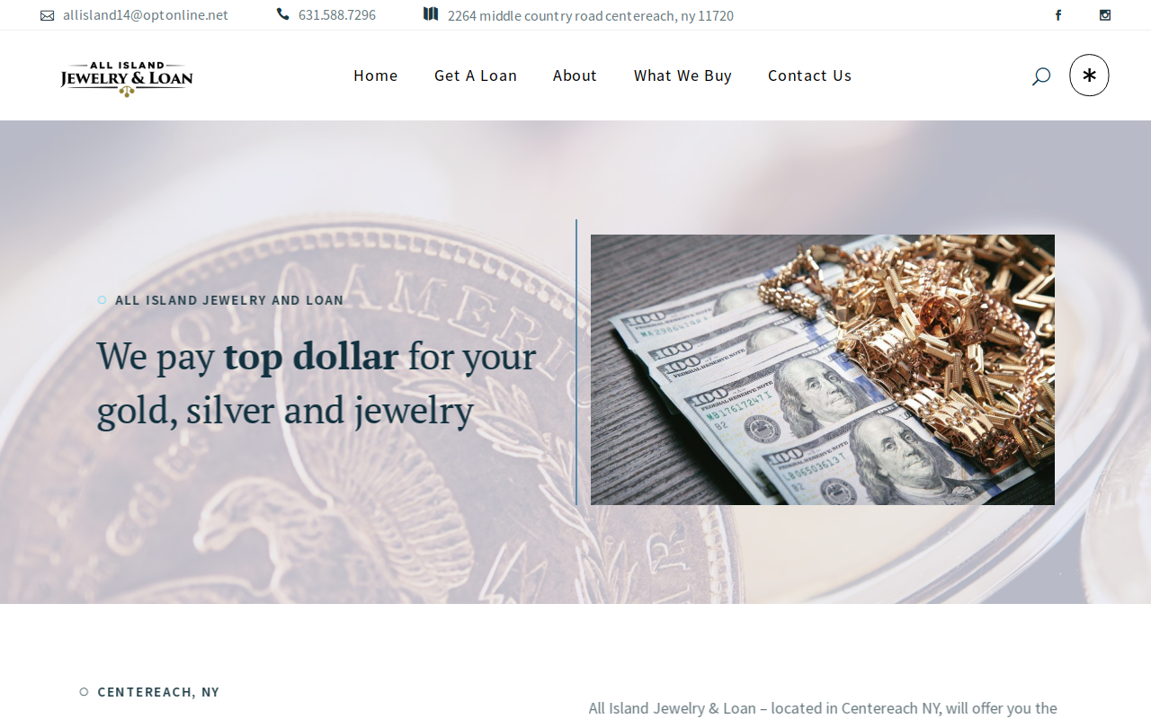 All Island Jewelry and Loan website preview