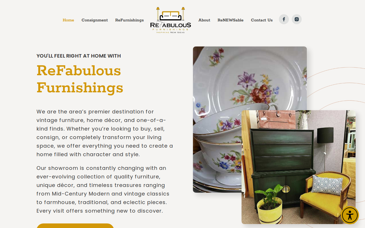 ReFabulous Furnishings website preview