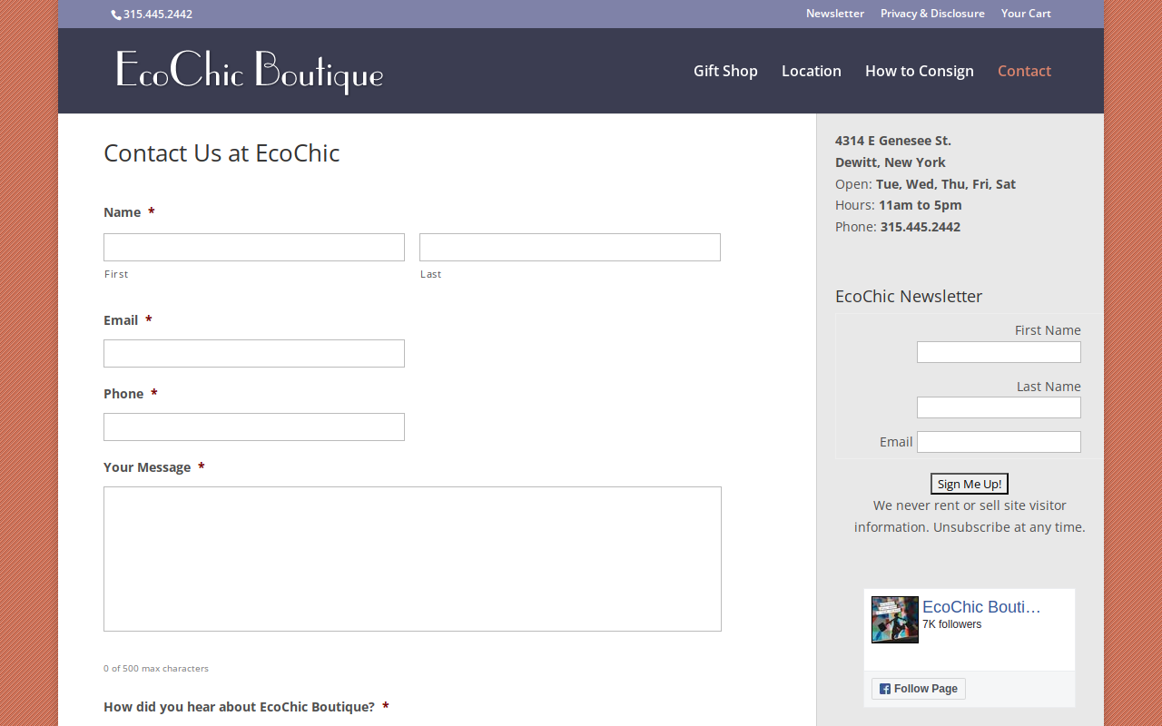 EcoChic Boutique website preview