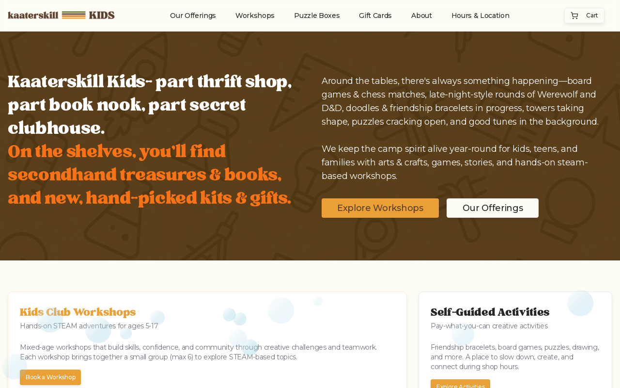 Kaaterskill Kids website preview
