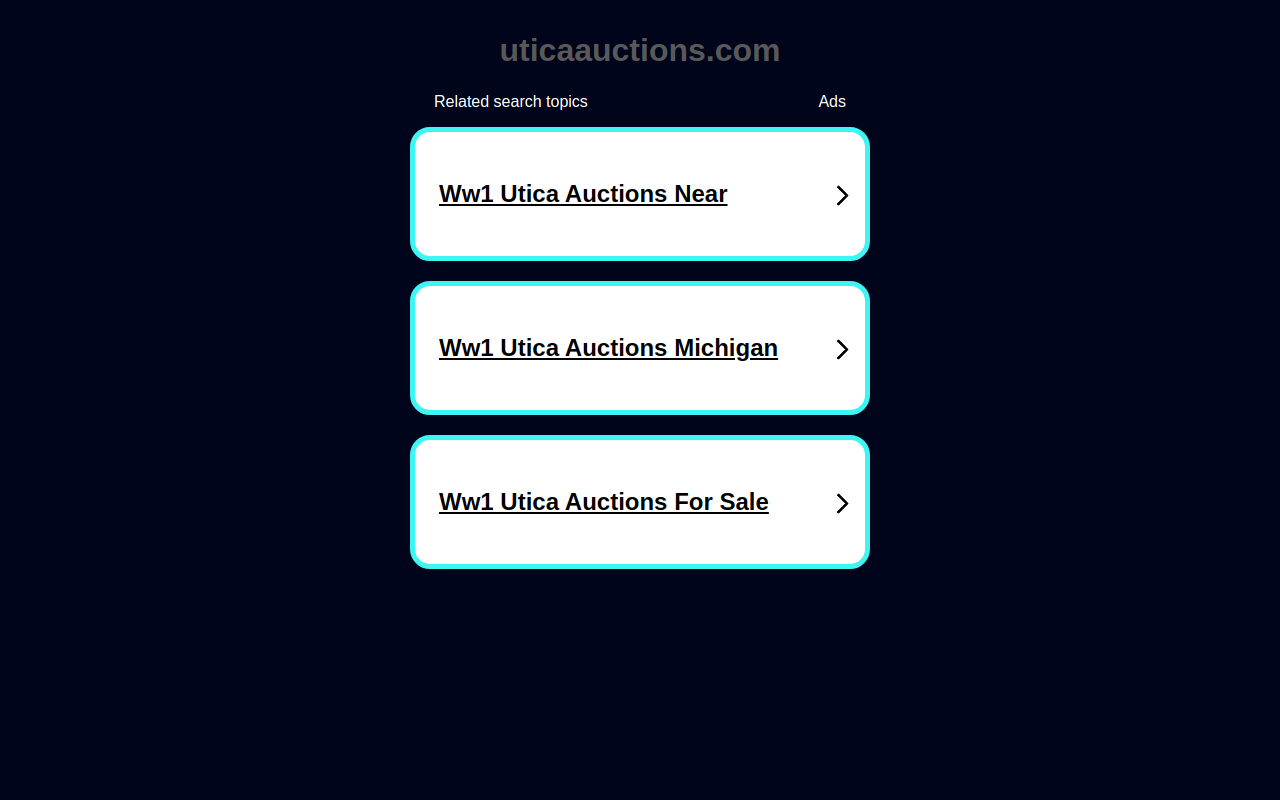 Utica Auction House llc website preview