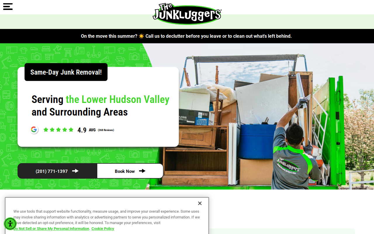 The Junkluggers of the Lower Hudson Valley website preview
