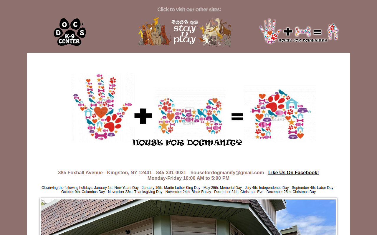 House for Dogmanity Inc website preview