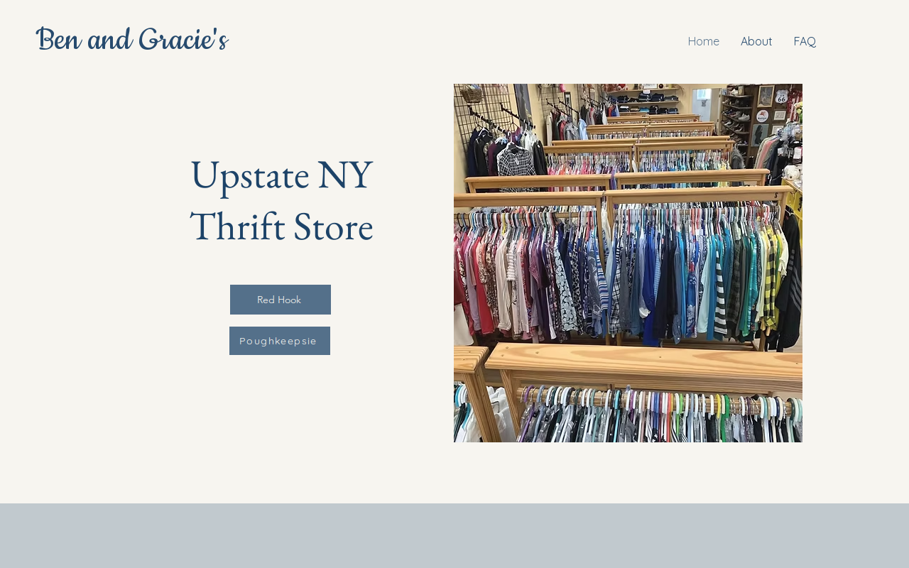 Ben and Gracie's Thrift Shop website preview