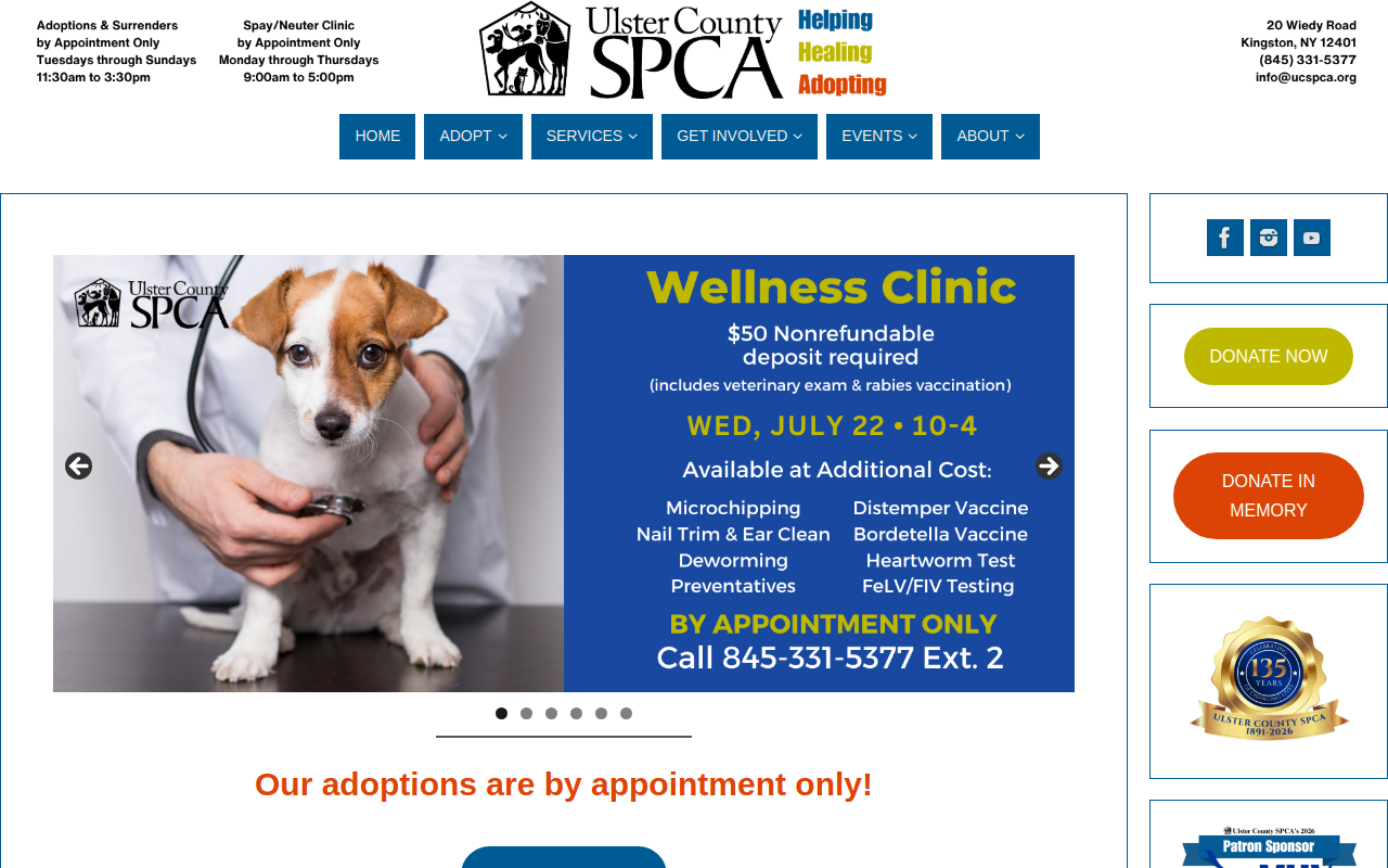 Happy Paws Thrift Store website preview