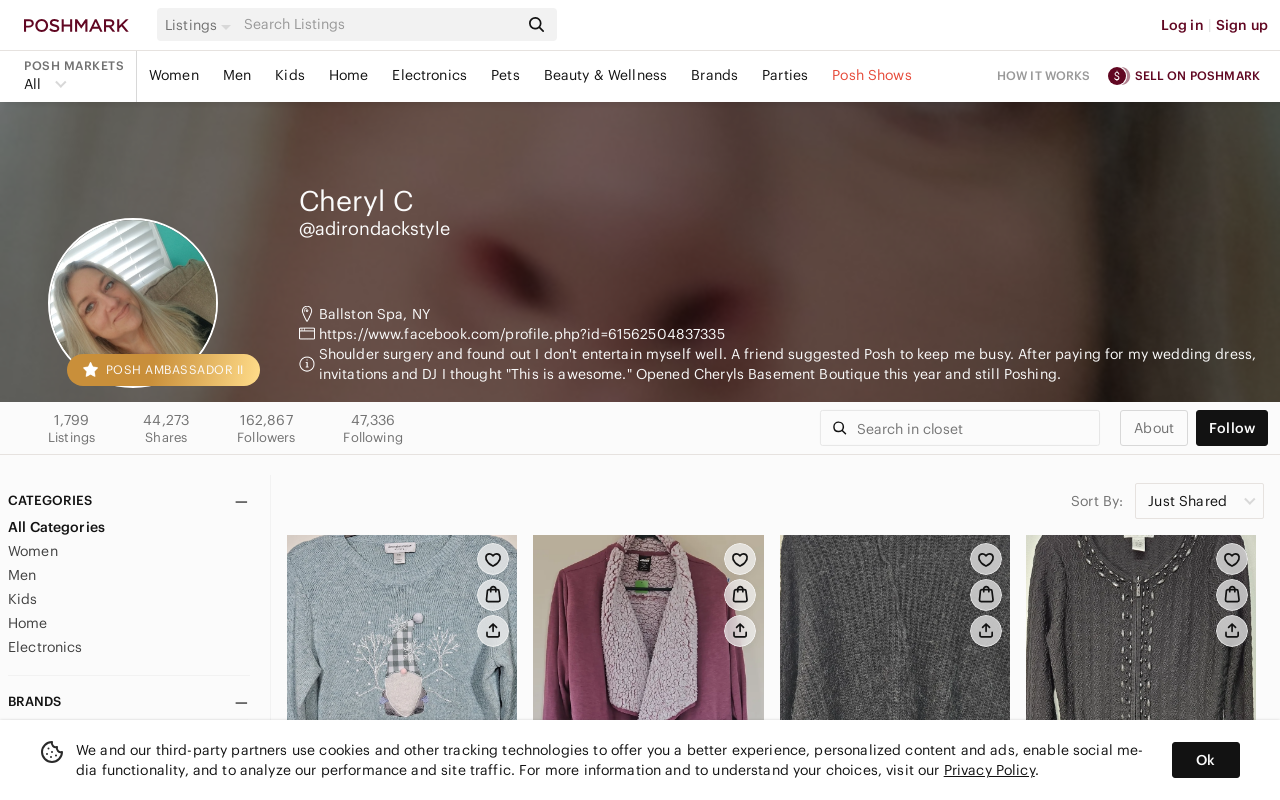 Cheryl's Basement Boutique website preview