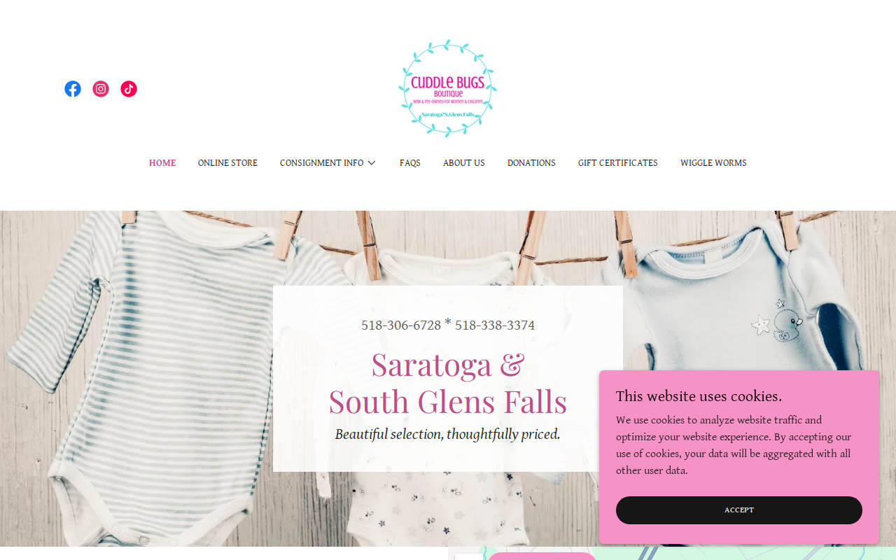 Cuddle Bugs Boutique & Consignments website preview