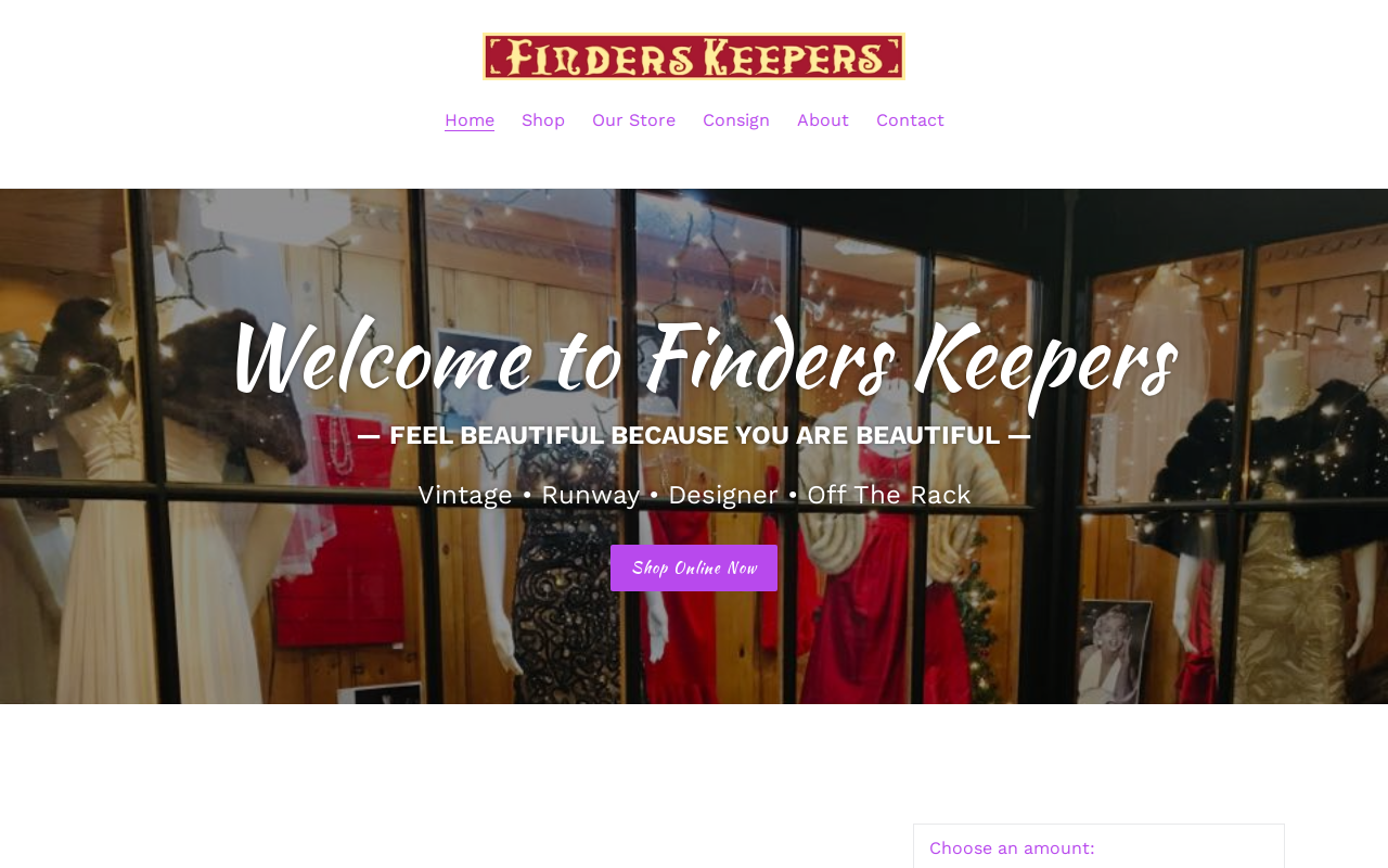 Finders Keepers Consignments website preview