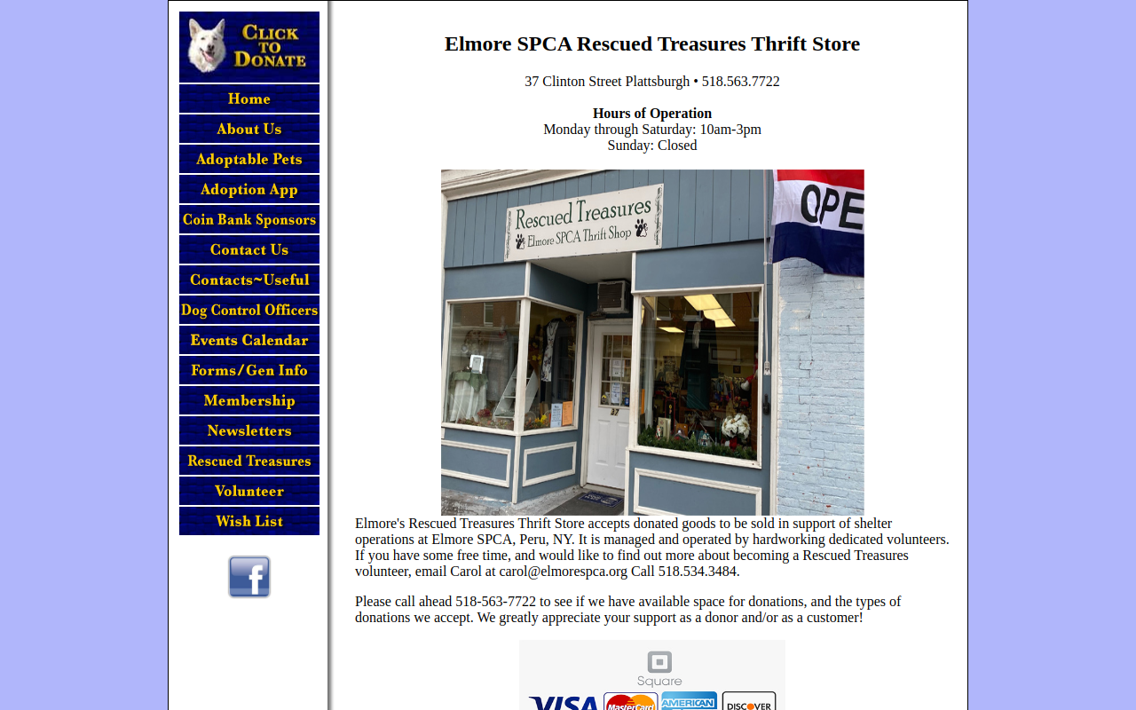 Rescued Treasures website preview
