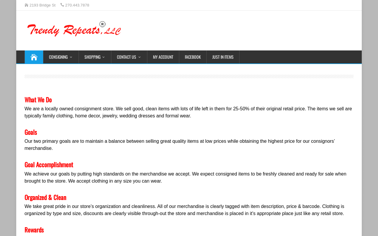 Trendy Repeats website preview