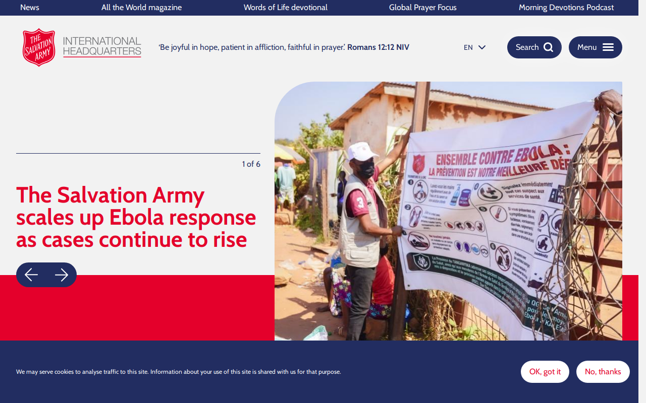 Salvation Army Thrift Store website preview