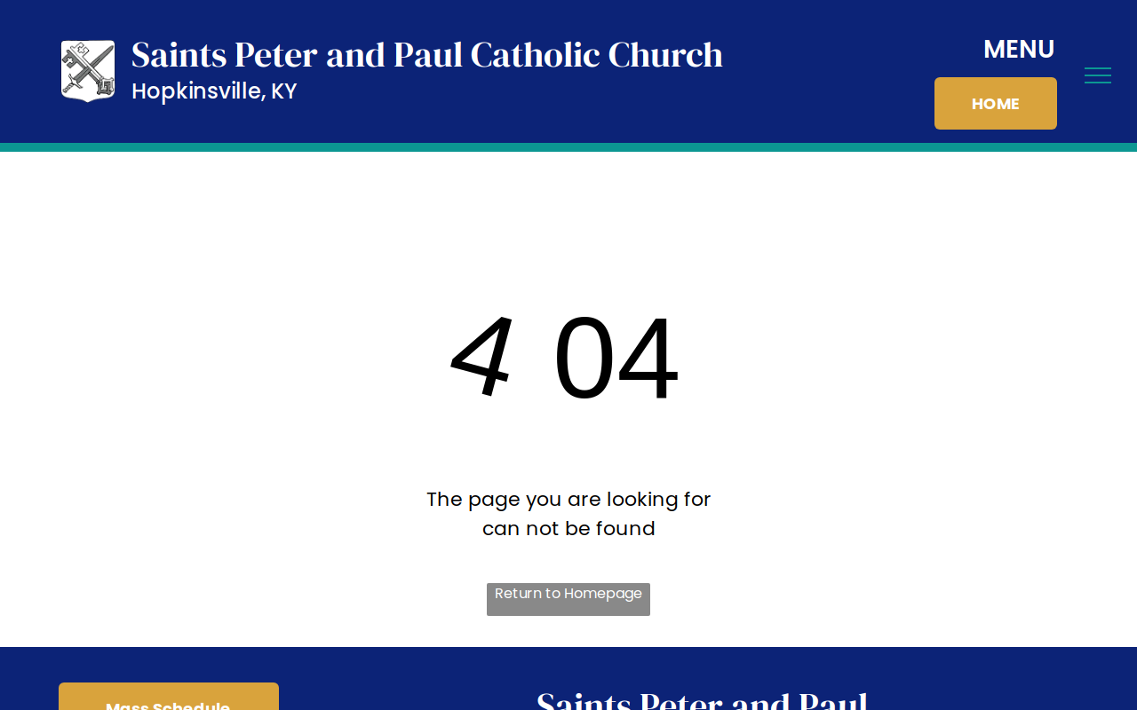 Saints Peter & Paul Thrift Store website preview