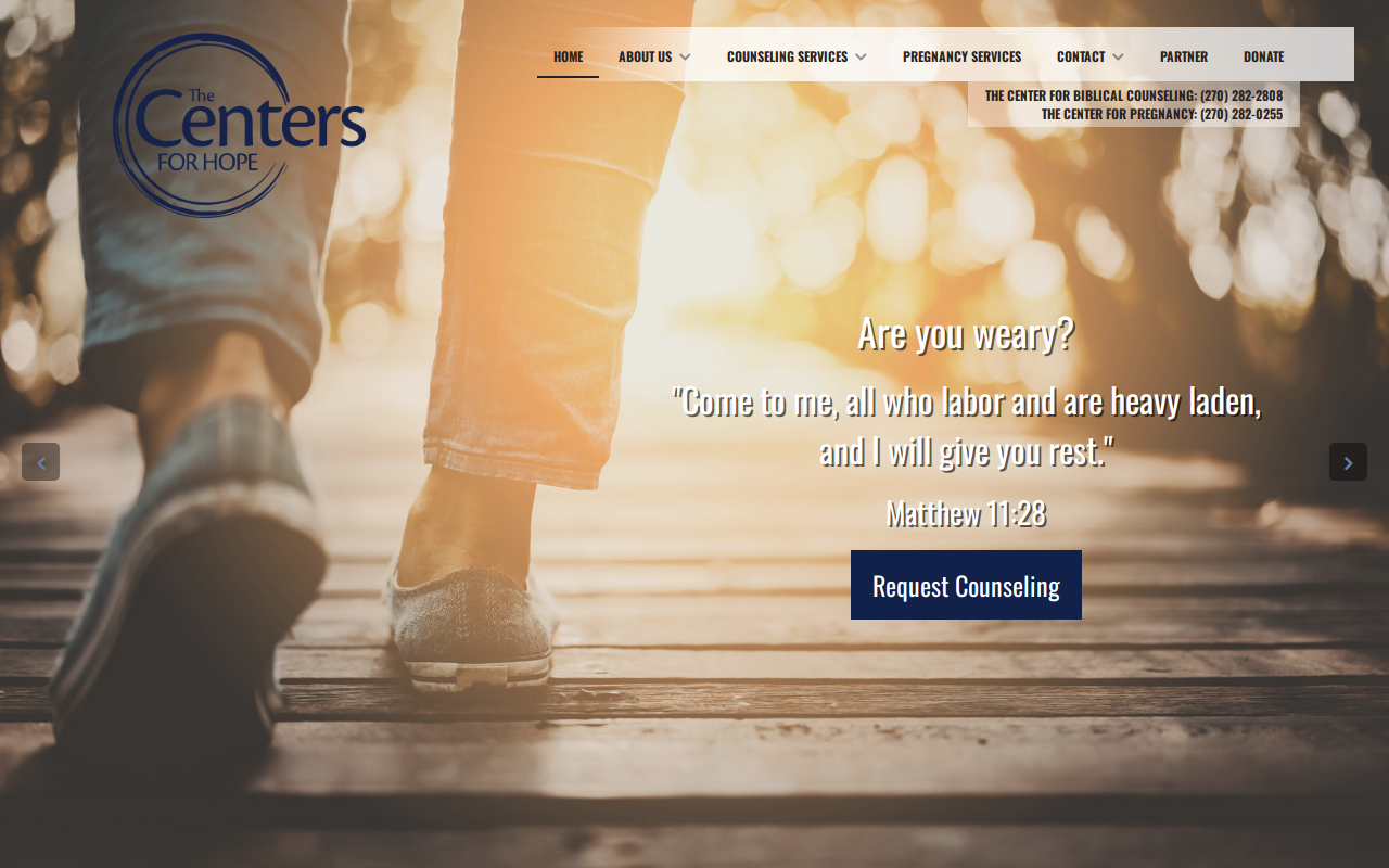 Centers For Hope Thrift Store website preview