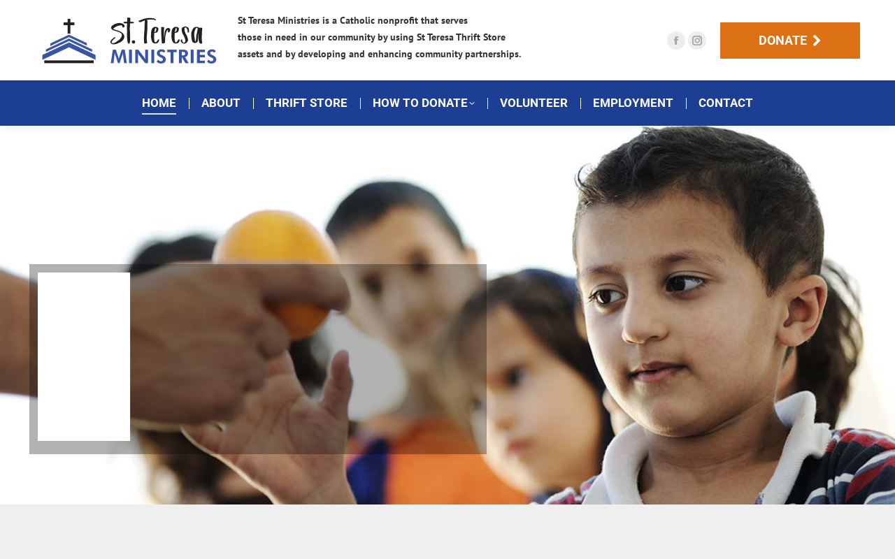 St. Teresa Thrift Store website preview