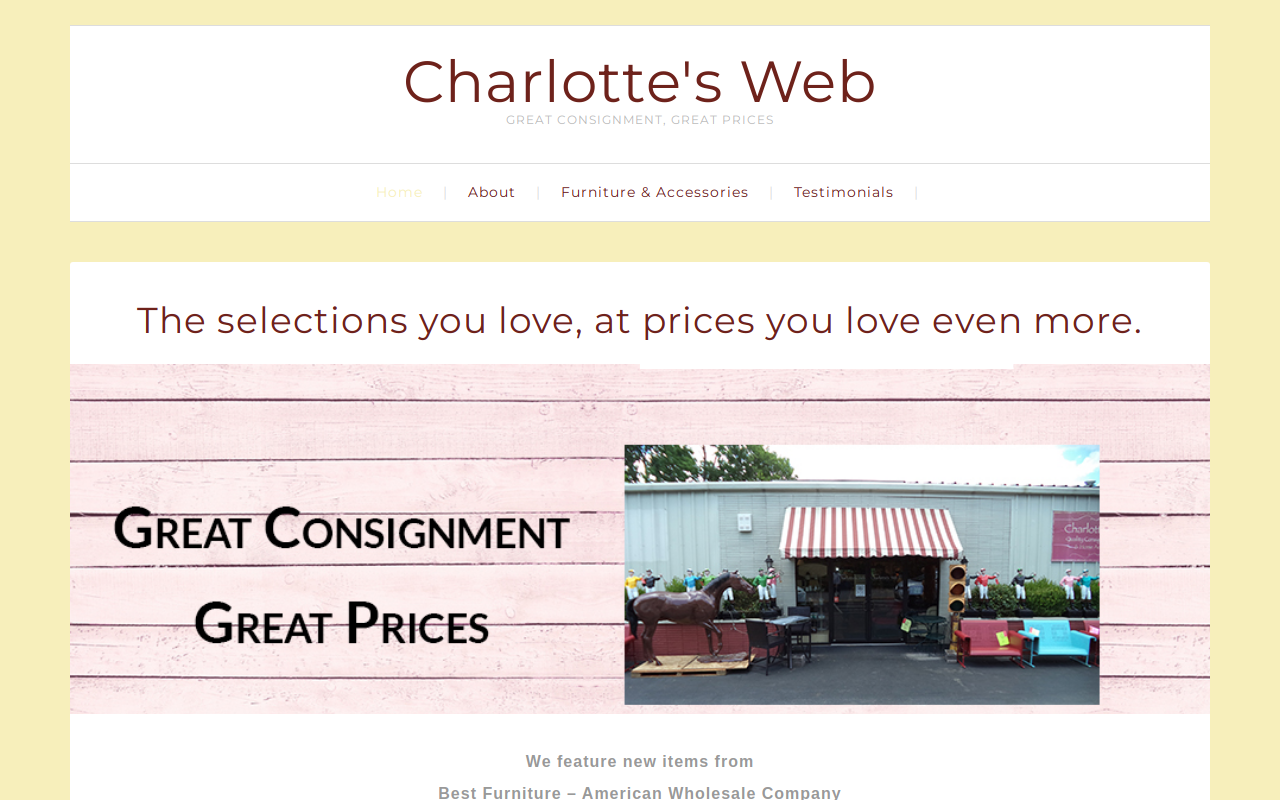 Charlotte's Web website preview