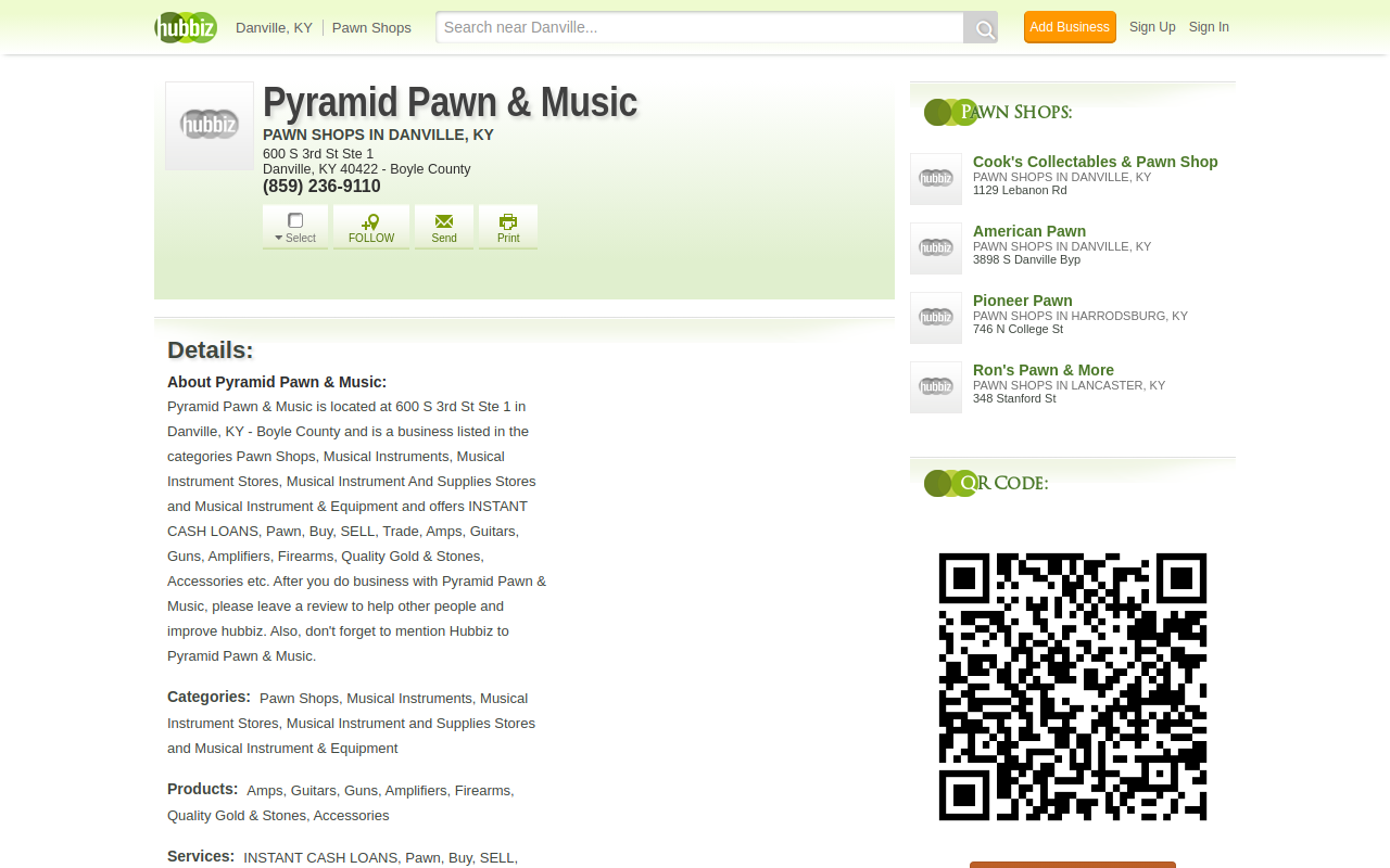 Pyramid Pawn & Music website preview