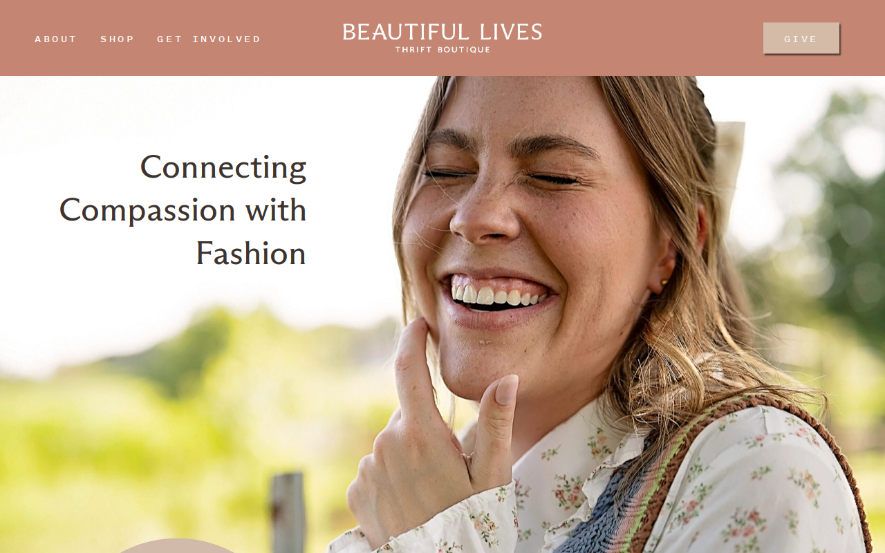 Beautiful Lives Boutique website preview