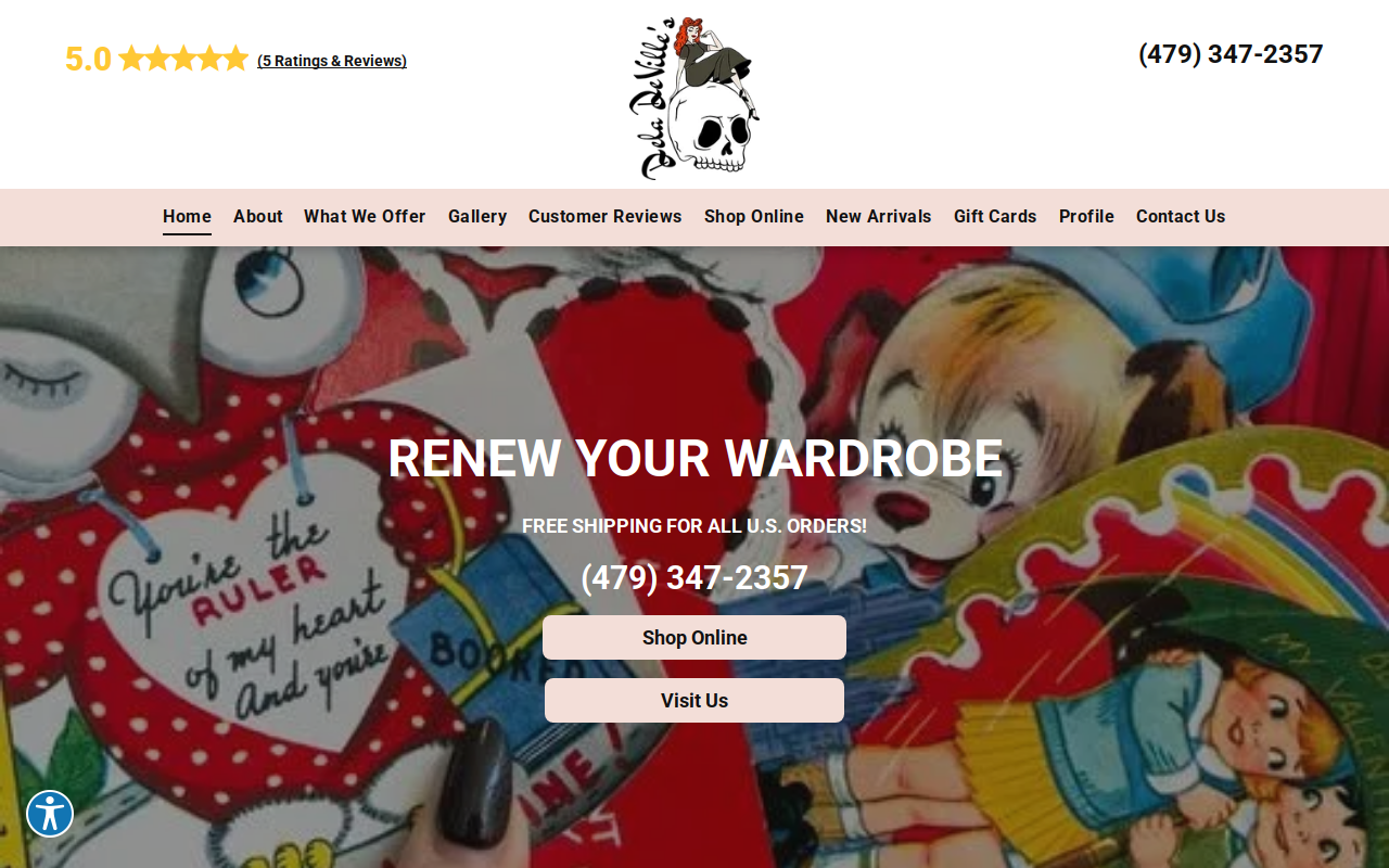 Dela De Villes Vintage website preview