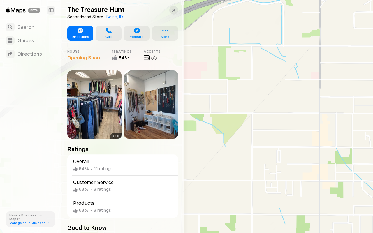 The Treasure Hunt website preview