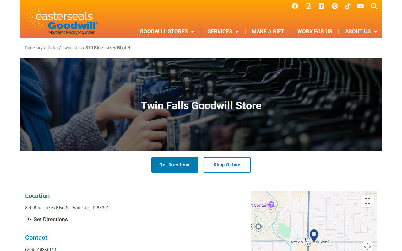 Goodwill Store website preview