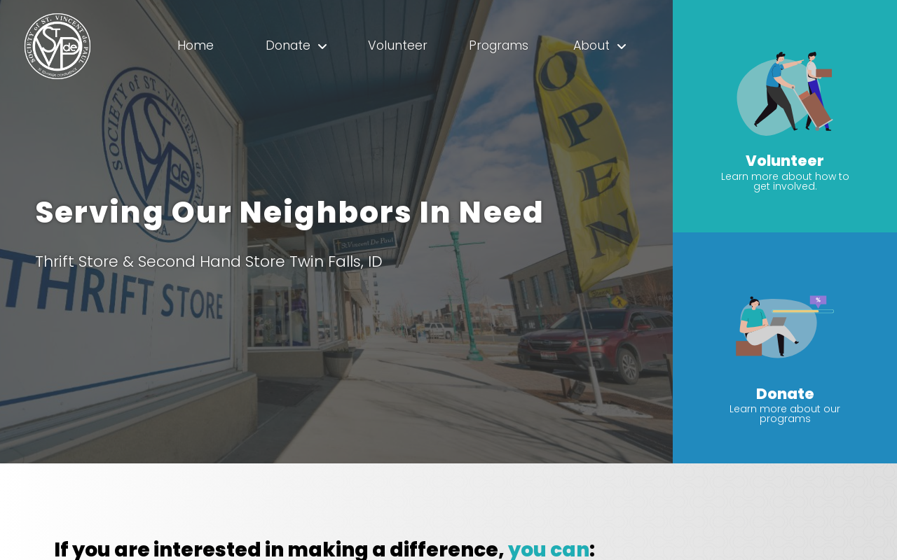 St. Vincent de Paul Society website preview