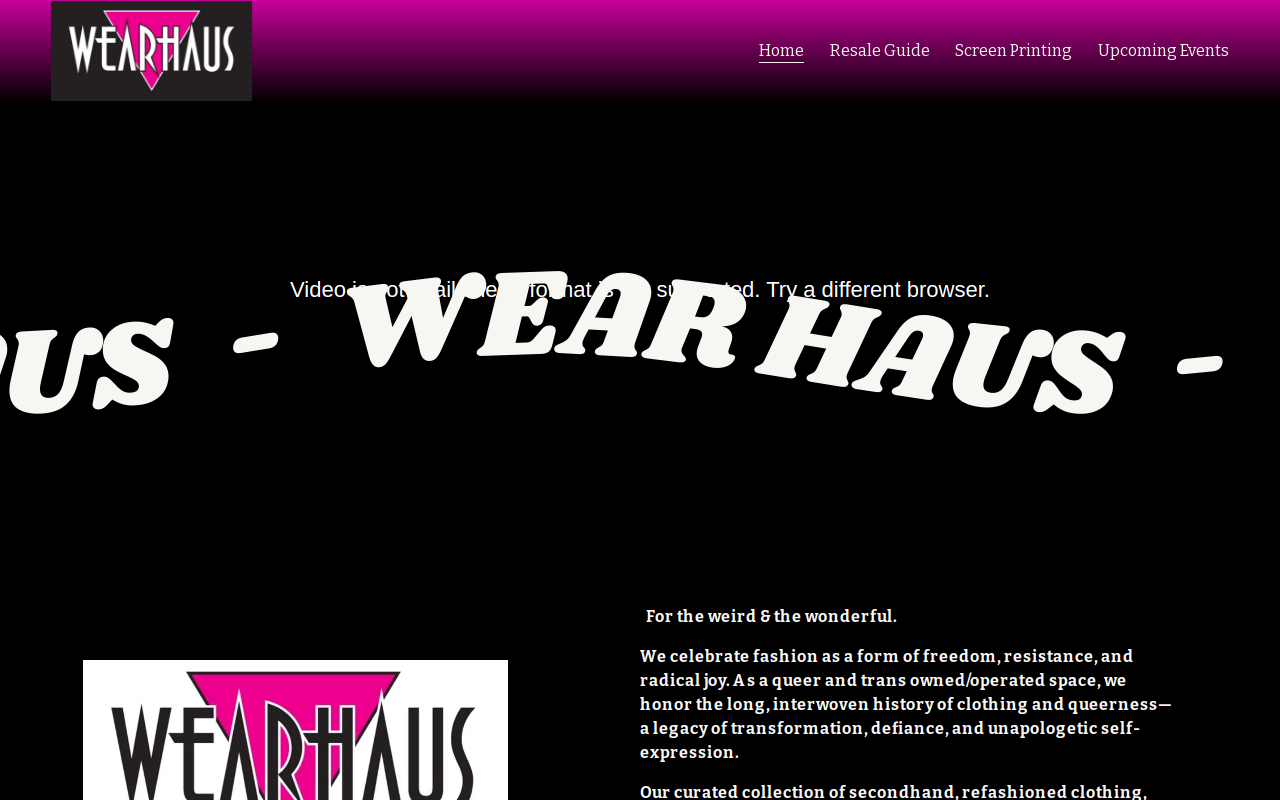 Wear Haus website preview