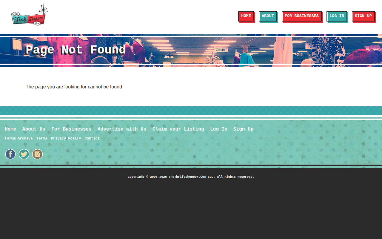 ETC Thrift Store website preview